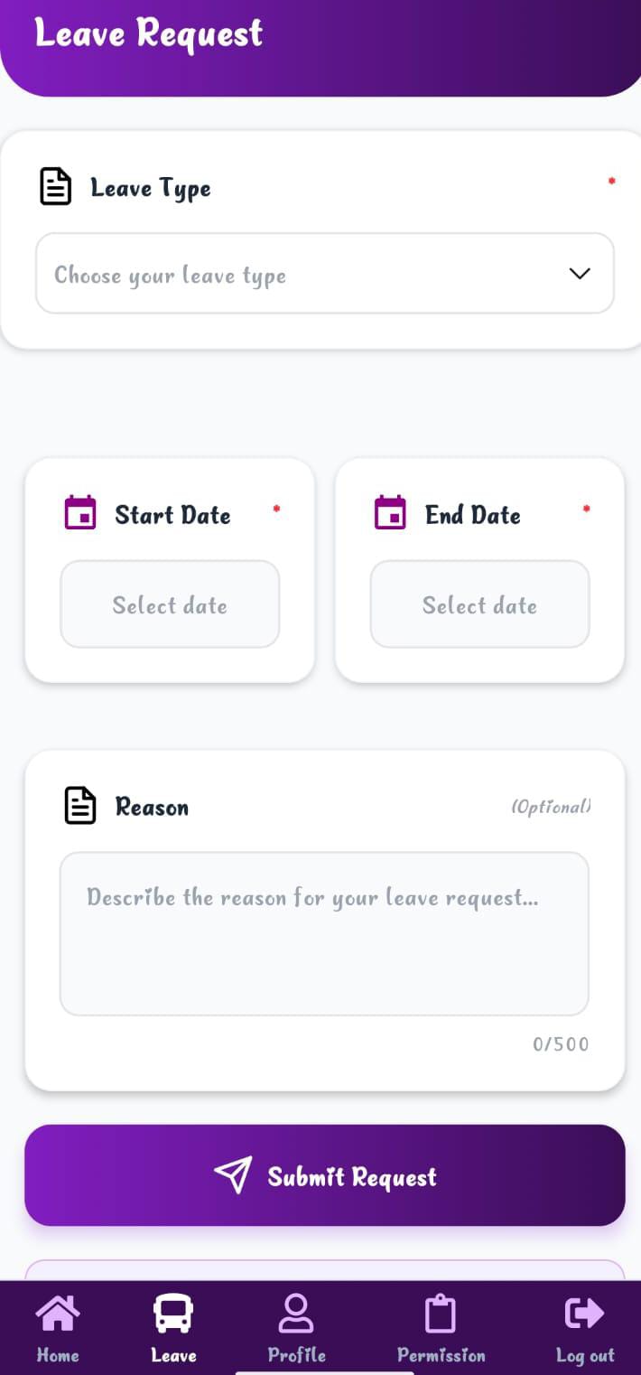 Leave Request Page